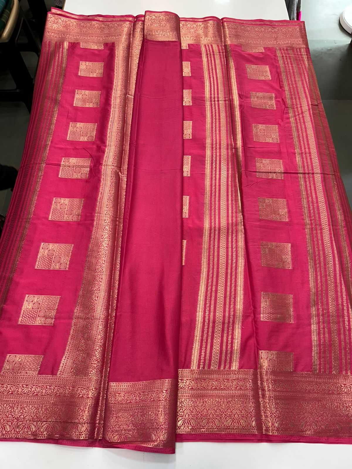 Mysore Crepe Self Butta Saree (2890B)
