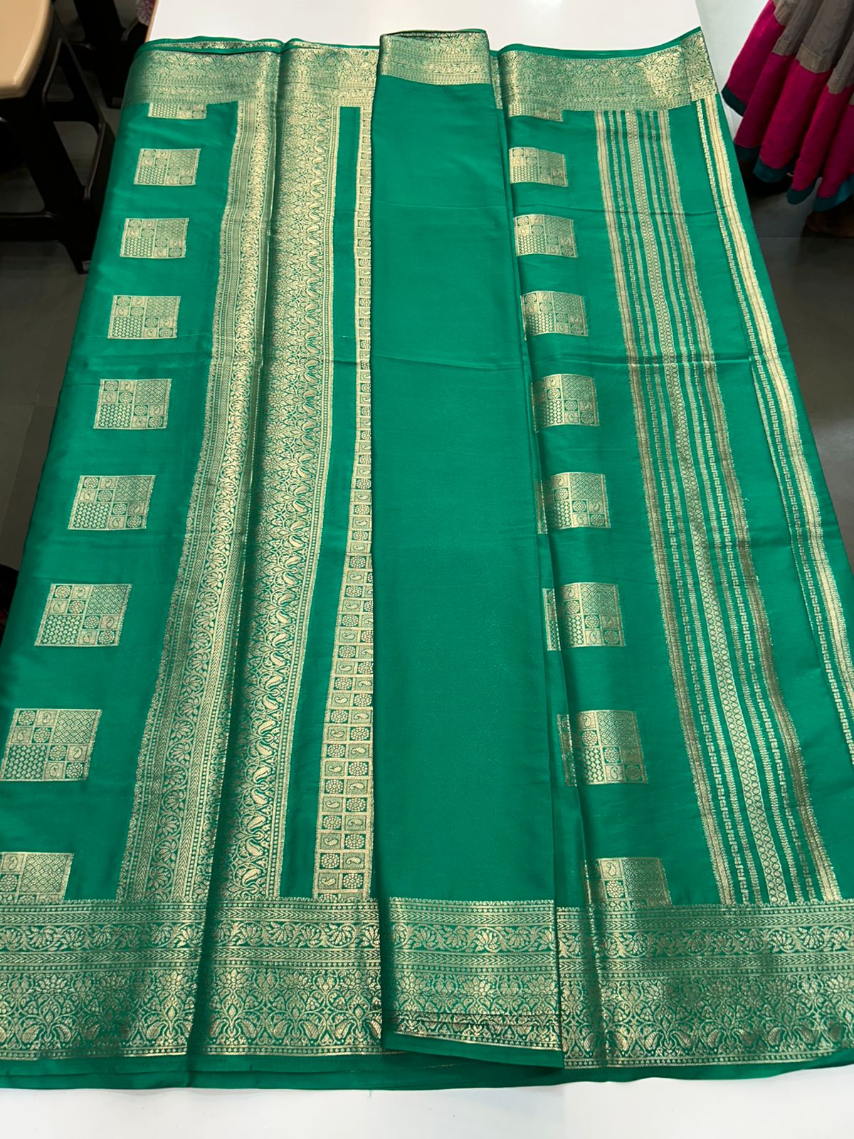 Mysore Crepe Self Butta Saree (2890B)