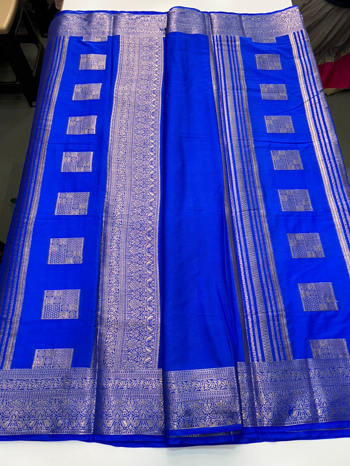 Mysore Crepe Self Butta Saree (2890B)