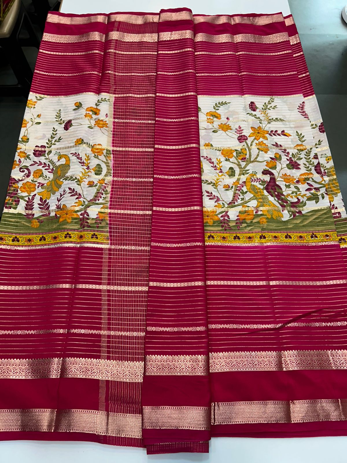 Crepe Mysore Printed Saree (2880)