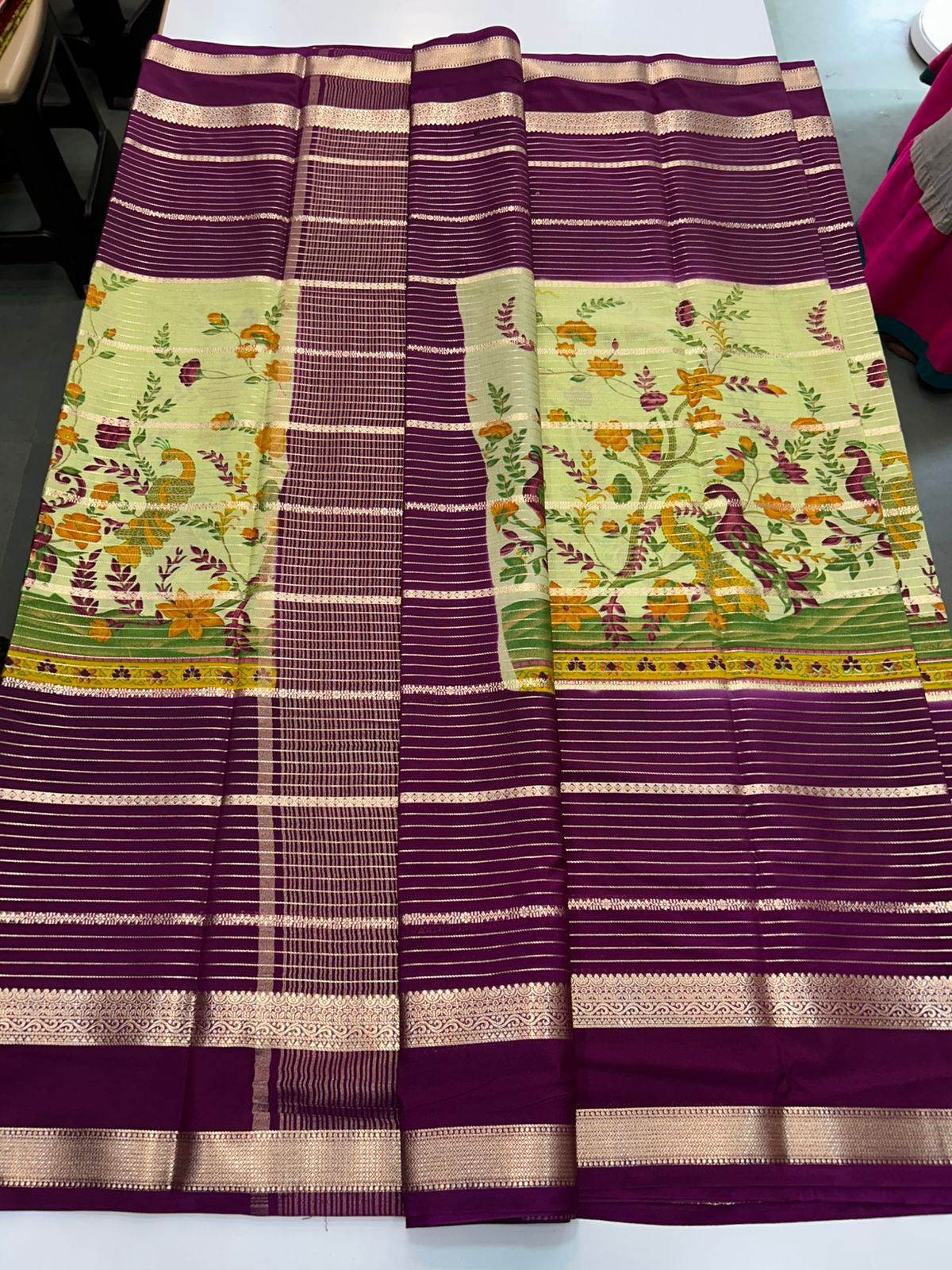 Crepe Mysore Printed Saree (2880)