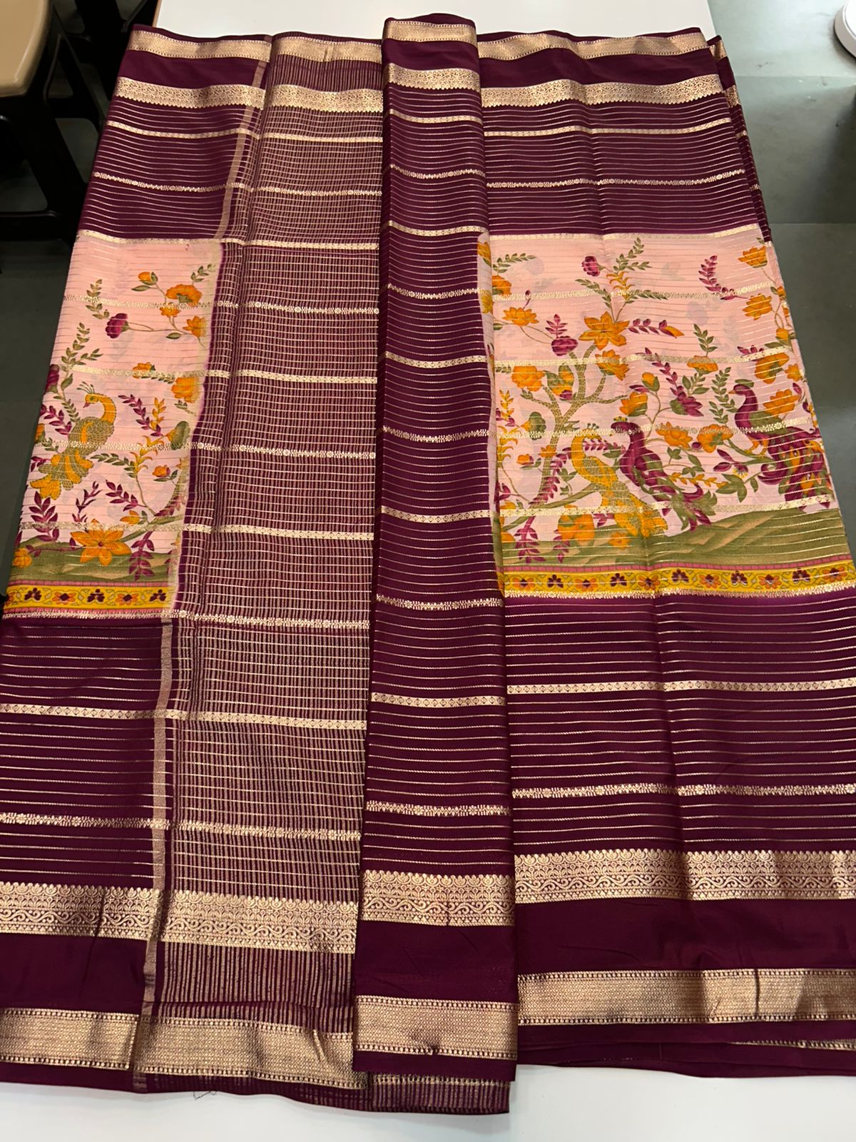 Crepe Mysore Printed Saree (2880)