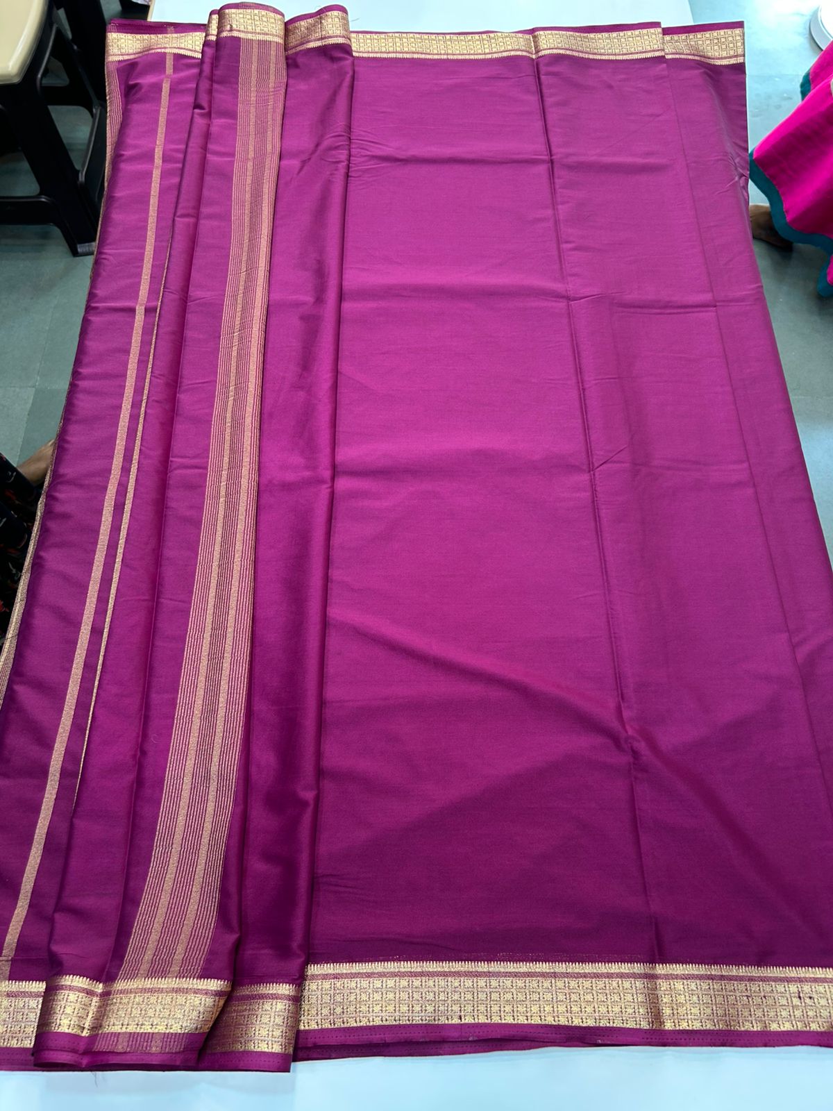 Mysore Crepe Self Saree (2885)