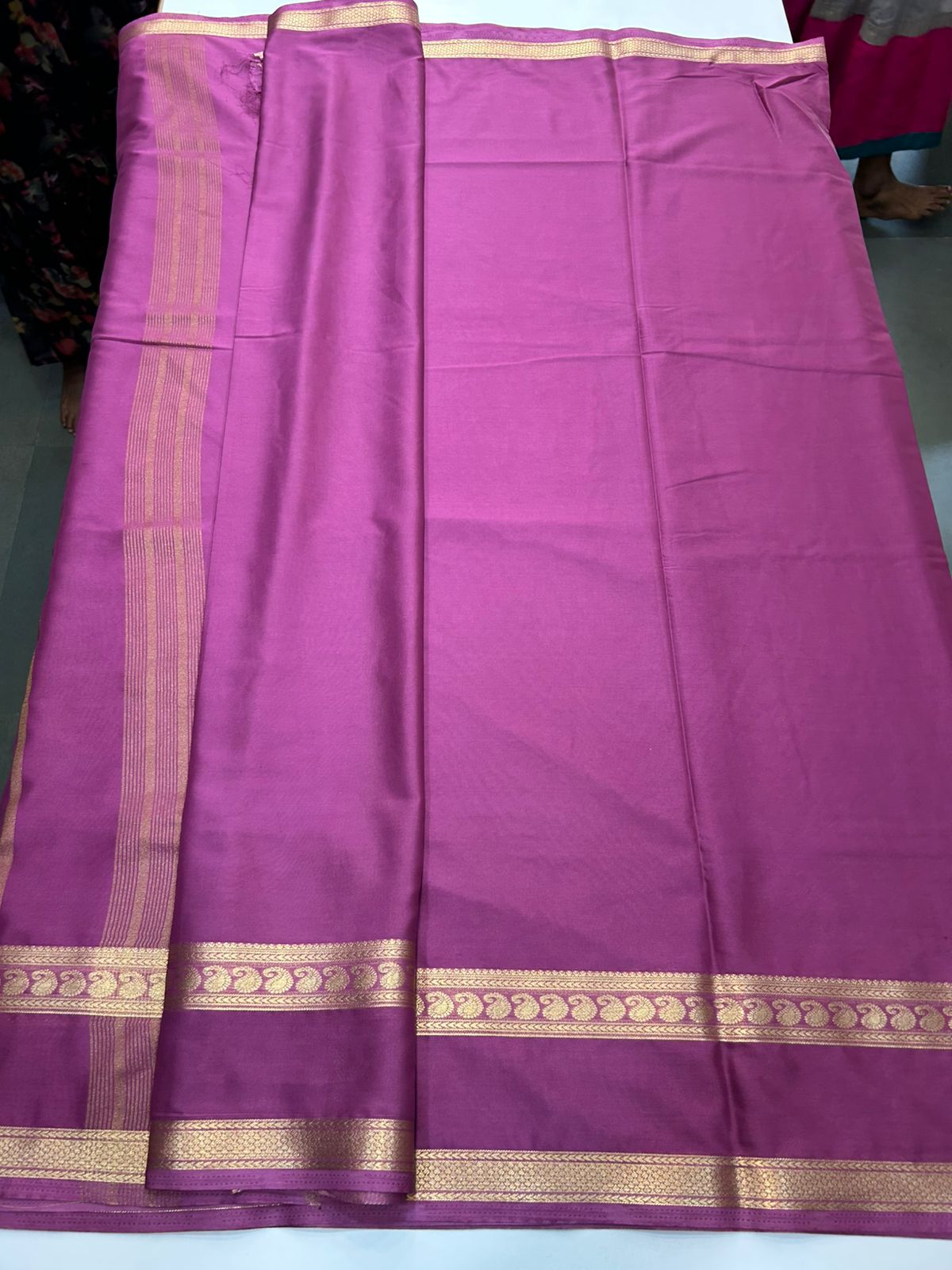 Mysore Crepe Self Saree (2882)
