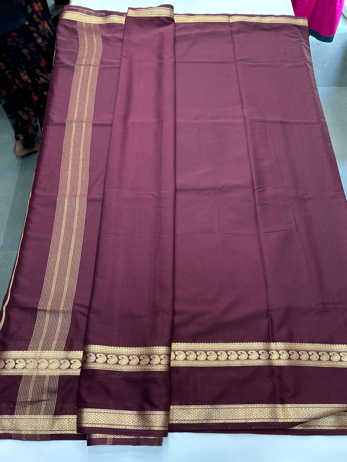 Mysore Crepe Self Saree (2882)