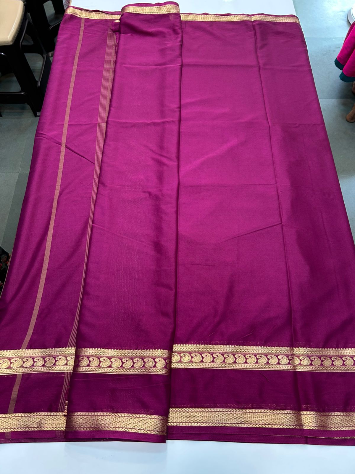 Mysore Crepe Self Saree (2882)