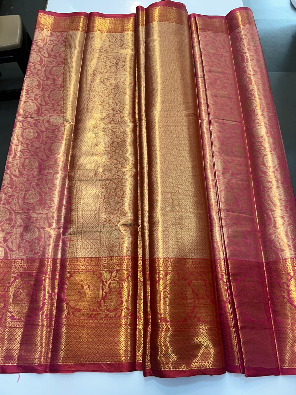 Semi Silk Tissue Jari Brocket Saree (2860C)