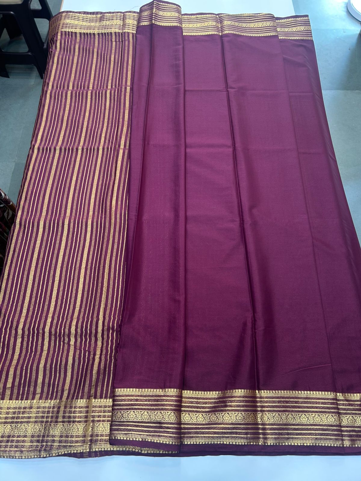 Mysore Crepe Self Saree(2898)
