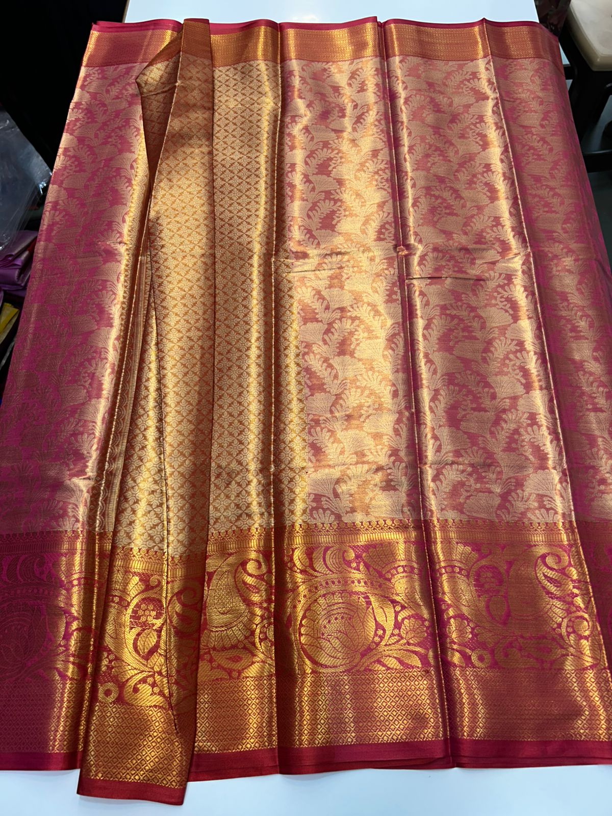 Semi Silk Tissue Jari Brocket Saree (2860B)