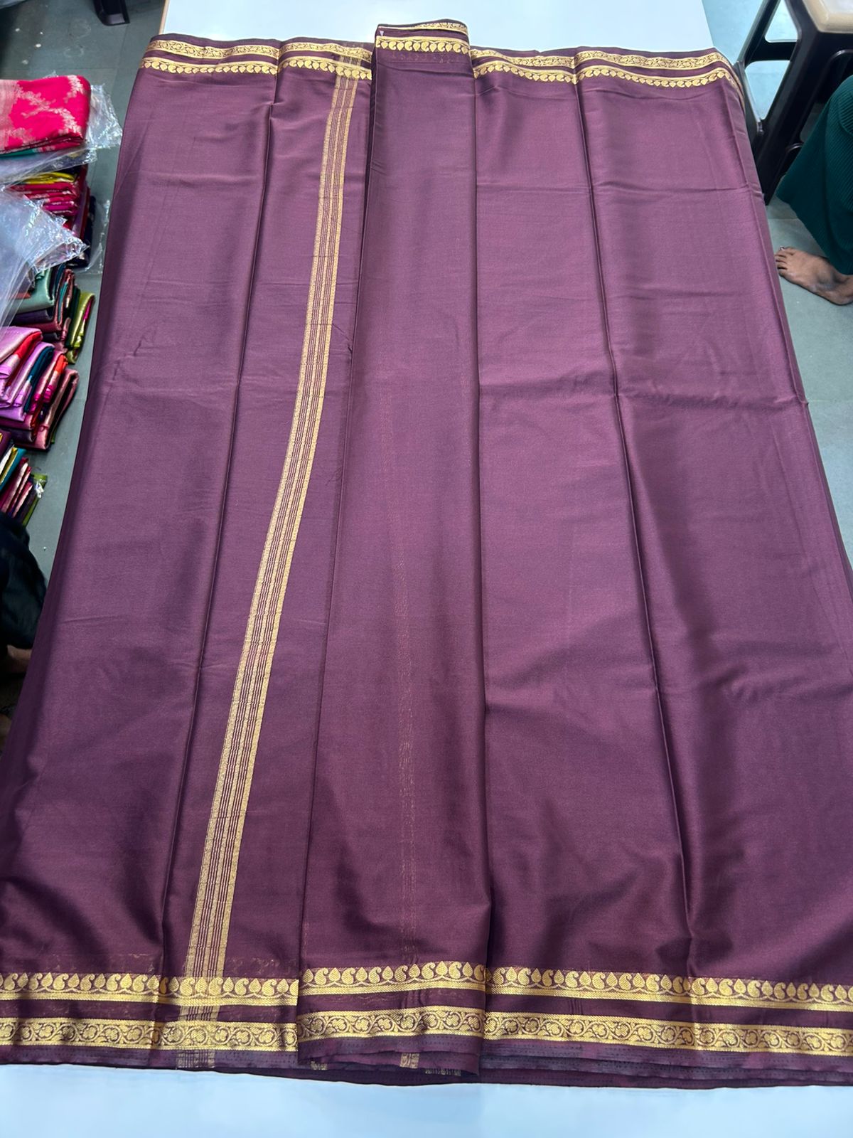 Mysore Crepe Self Saree(2899)