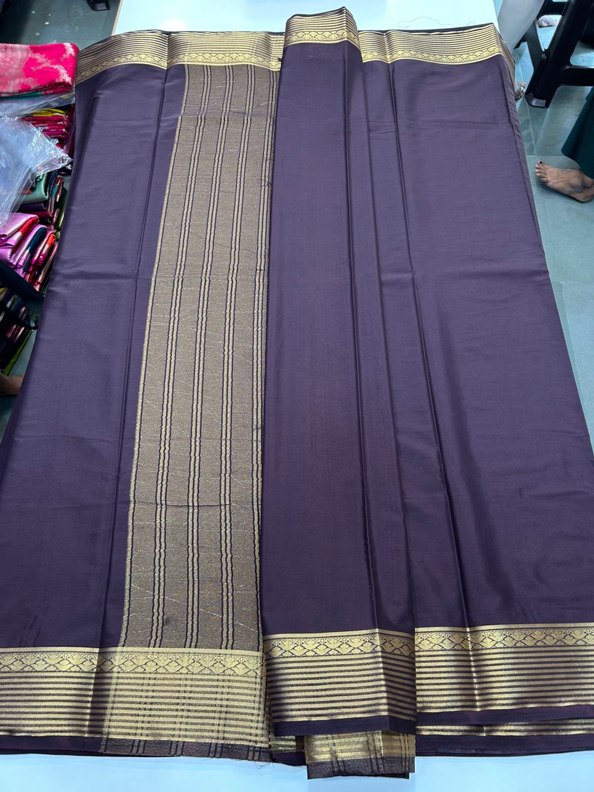 Mysore Crepe Self Saree (2900)