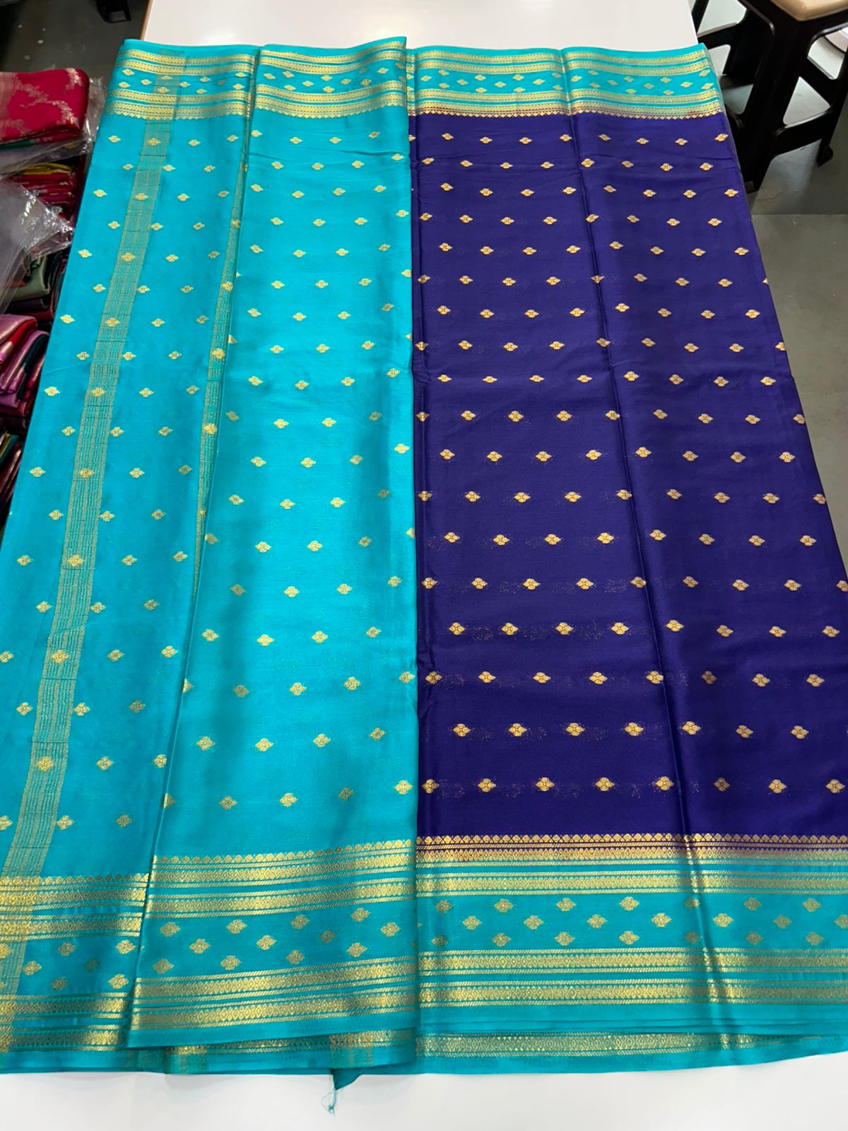 Mysore Crepe Butta Saree(2894)
