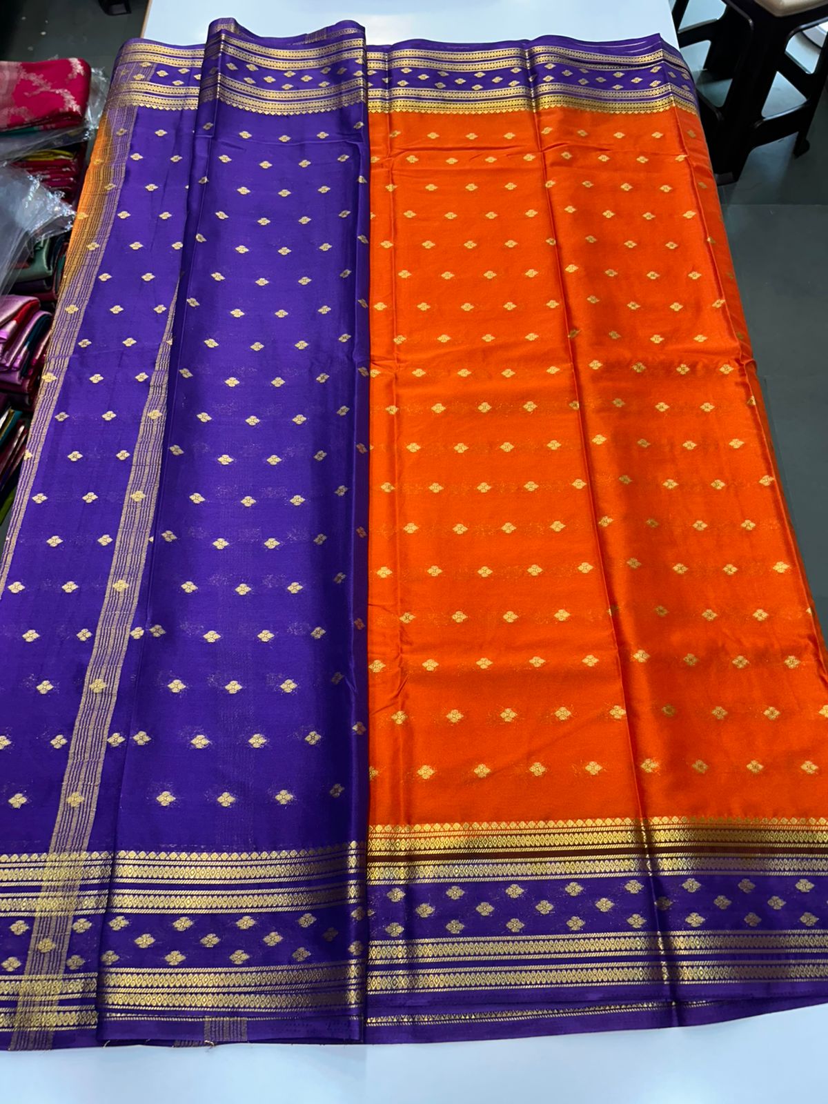 Mysore Crepe Butta Saree(2894)