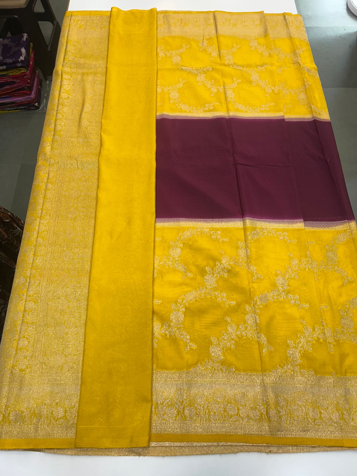 Khaddi Georgette Big Jal Border Saree (2893)