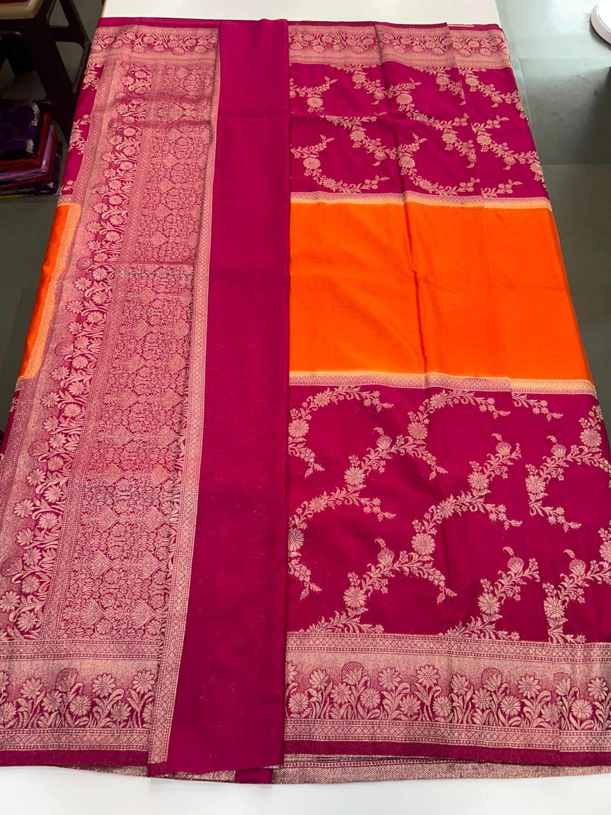 Khaddi Georgette Big Jal Border Saree (2893)