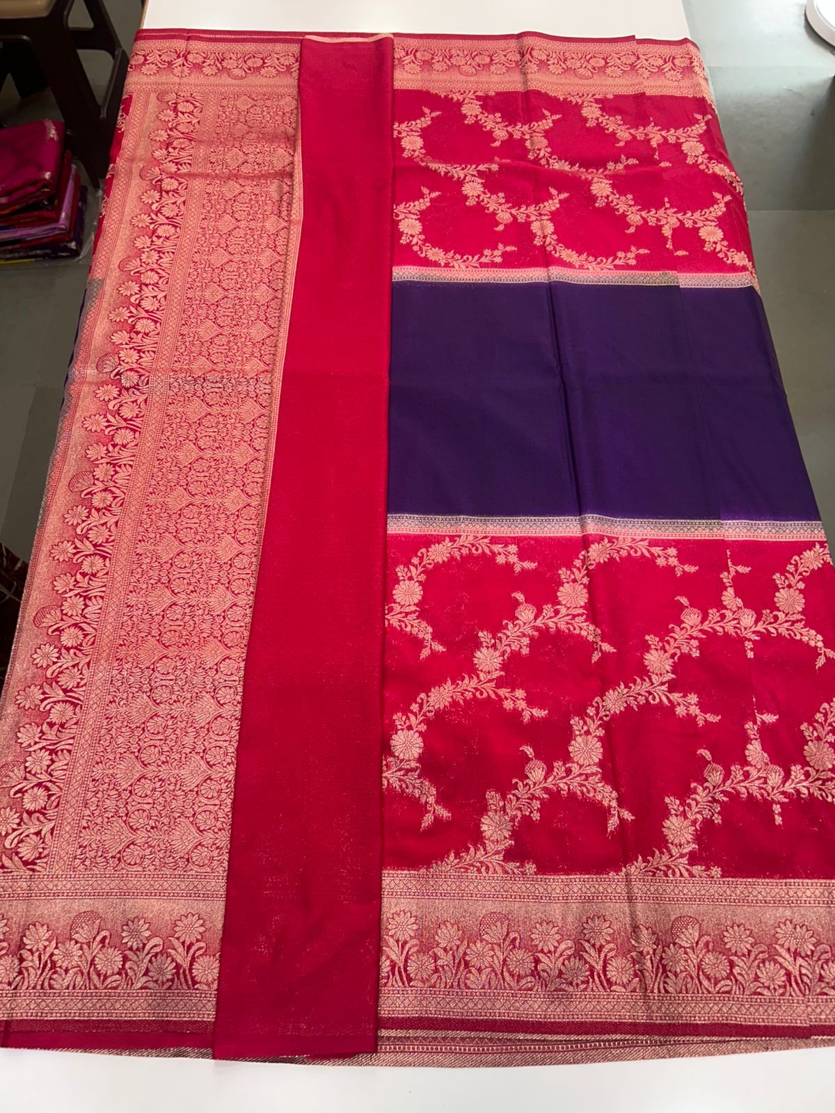 Khaddi Georgette Big Jal Border Saree (2893)