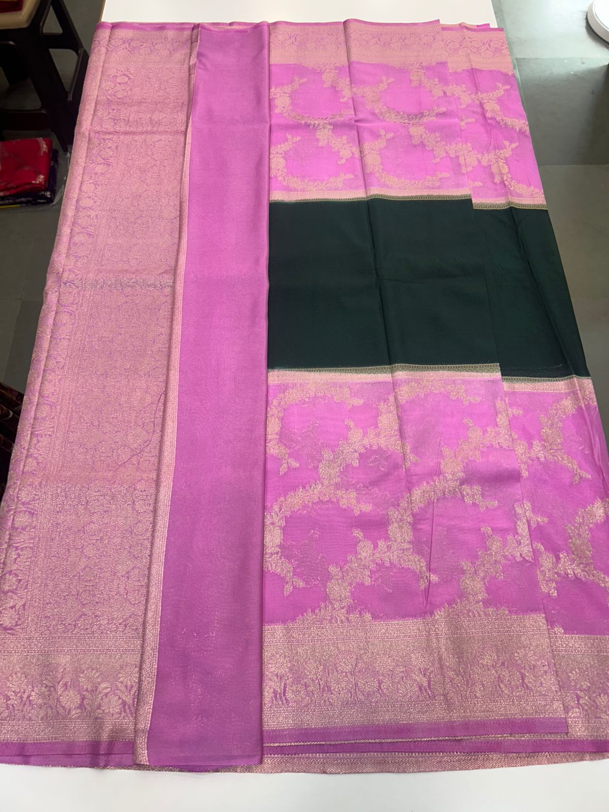 Khaddi Georgette Big Jal Border Saree (2893)
