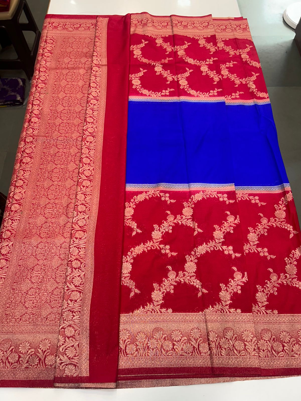 Khaddi Georgette Big Jal Border Saree (2893)