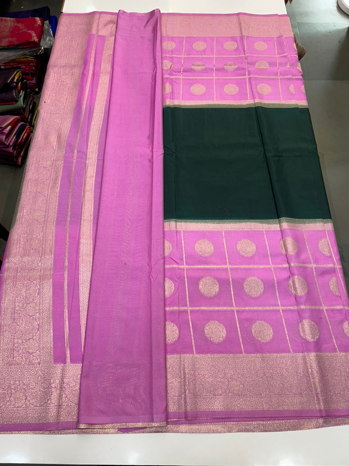 Khaddi Georgette Big Butta Border Saree (2891)