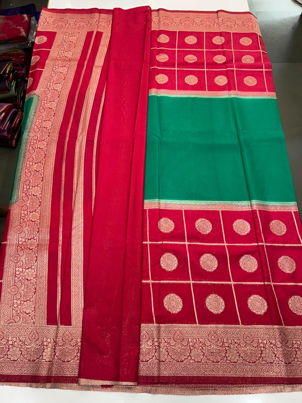 Khaddi Georgette Big Butta Border Saree (2891)