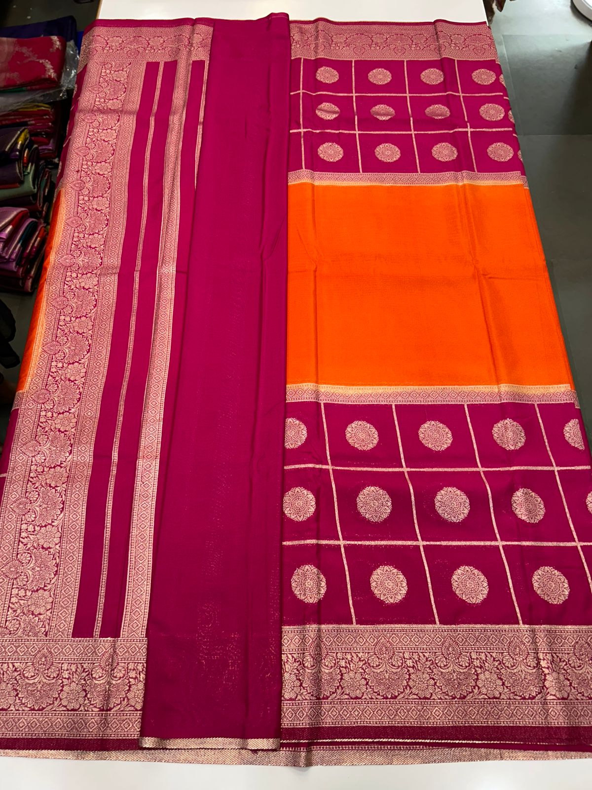 Khaddi Georgette Big Butta Border Saree (2891)