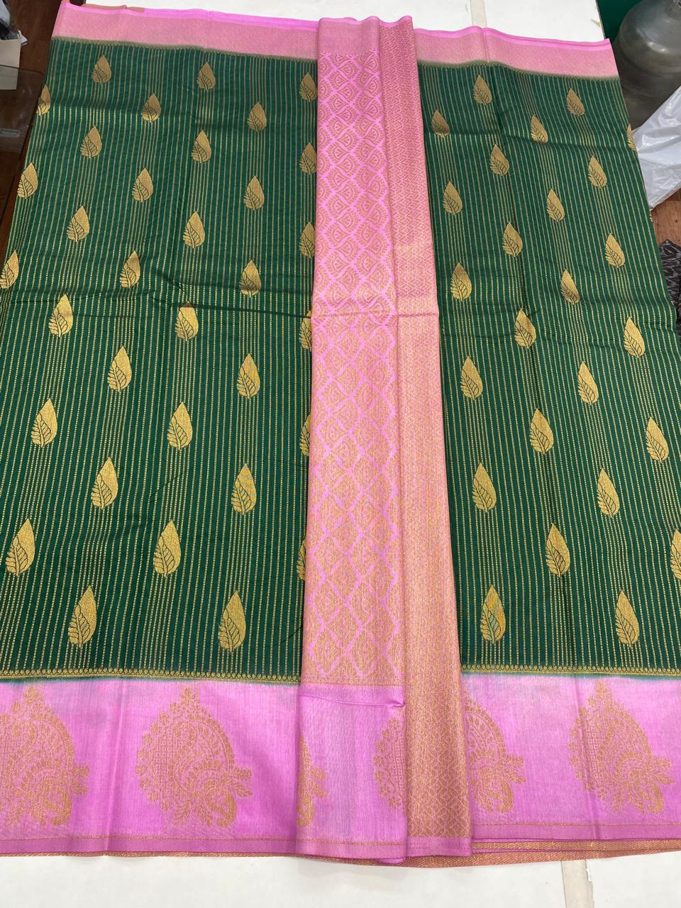 Georgette Raw silk Butta Saree (2908)