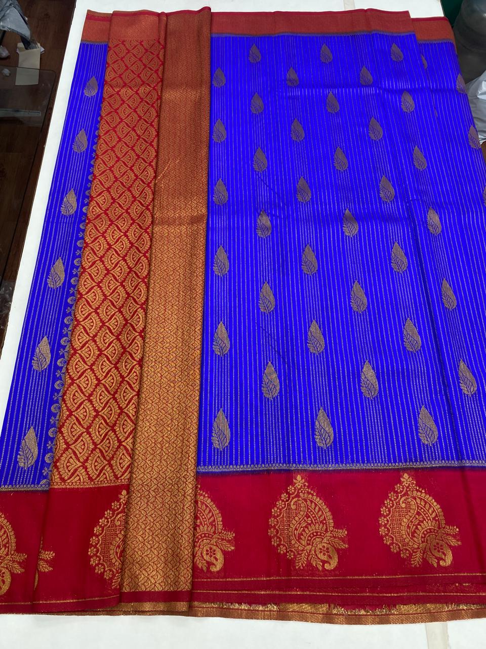 Georgette Raw silk Butta Saree (2908)