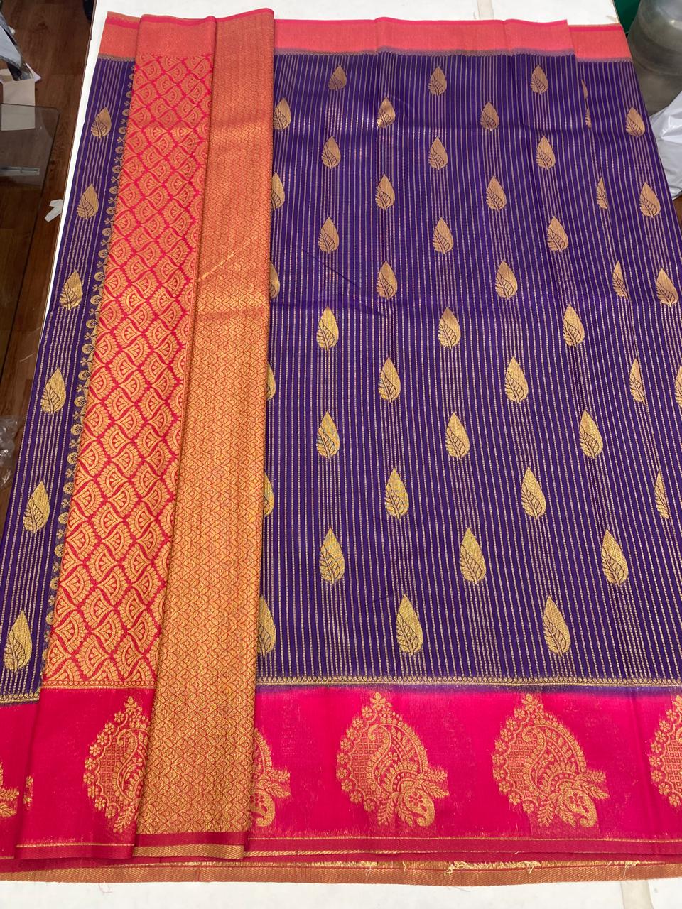 Georgette Raw silk Butta Saree (2908)