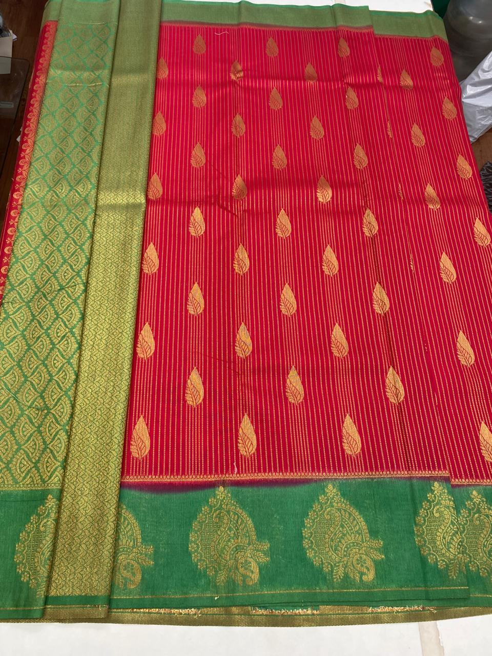 Georgette Raw silk Butta Saree (2908)