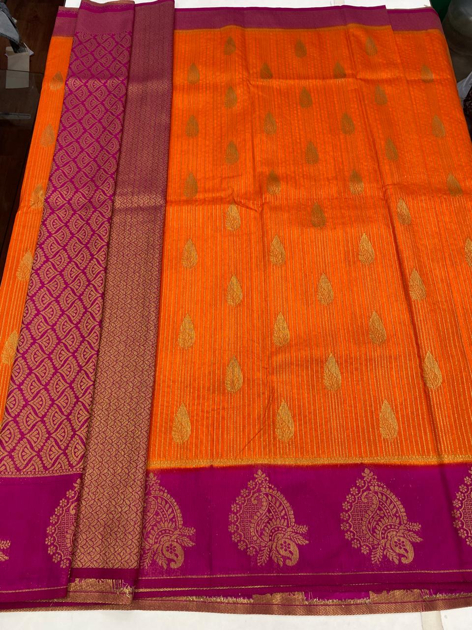 Georgette Raw silk Butta Saree (2908)