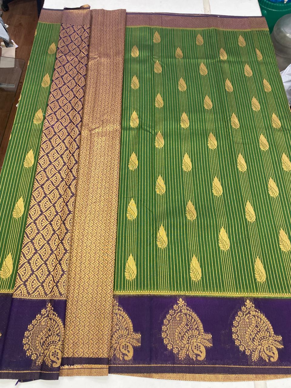 Georgette Raw silk Butta Saree (2908)