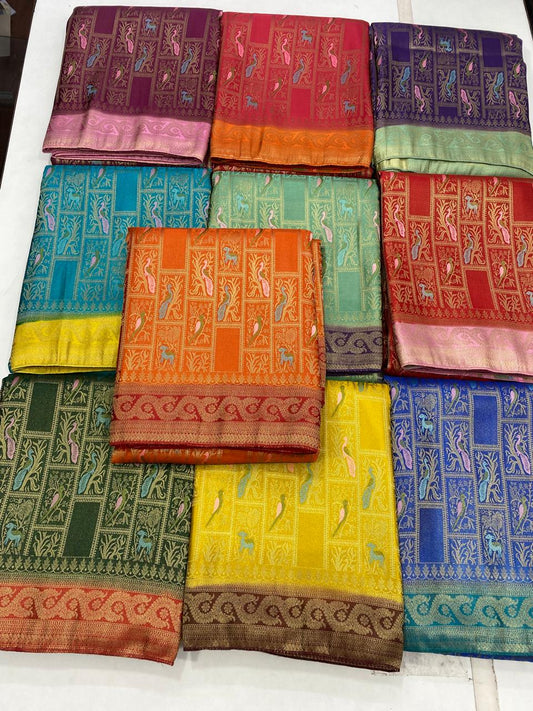 Satin Brocade Saree (2909)