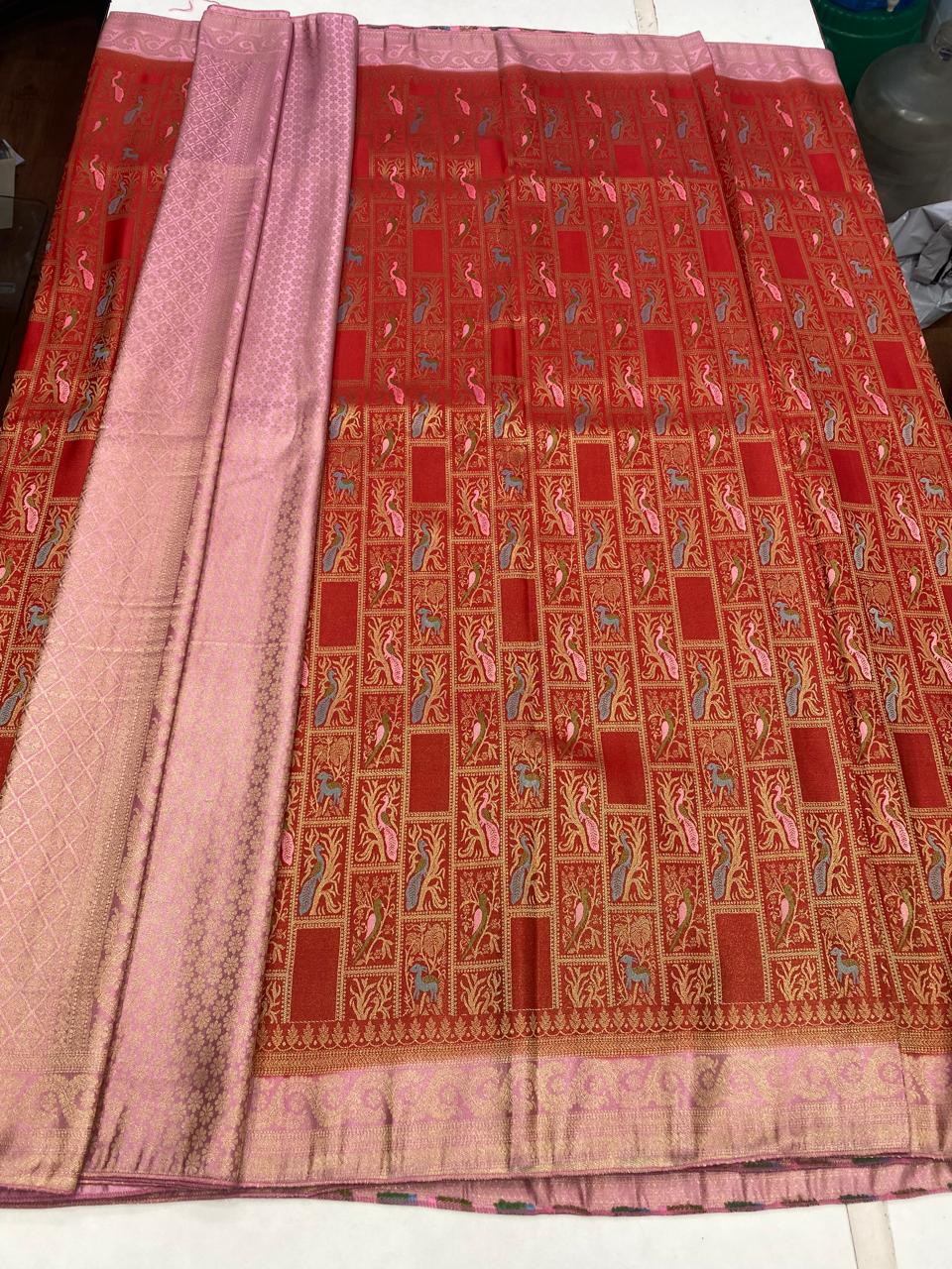 Satin Brocade Saree (2909)