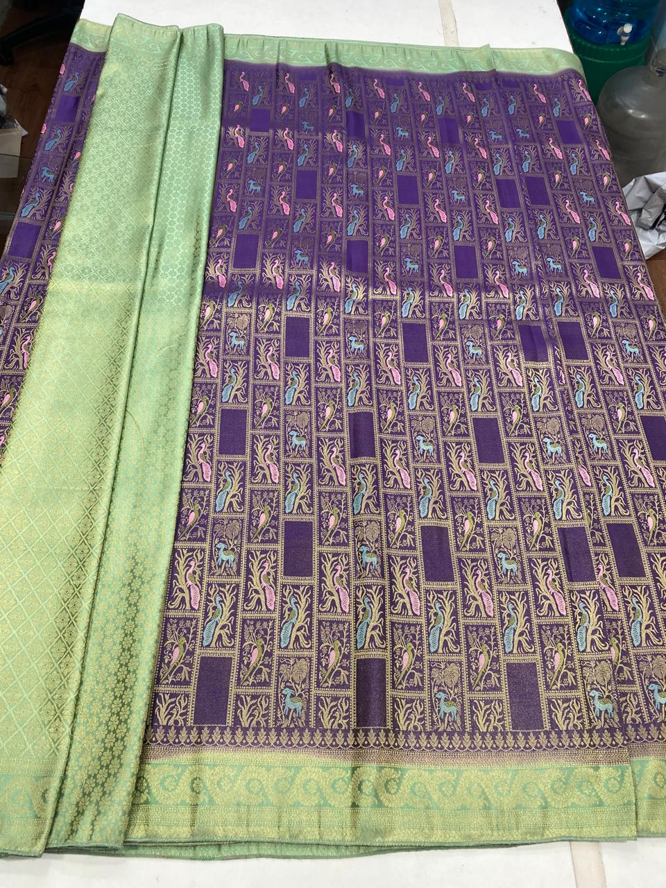 Satin Brocade Saree (2909)