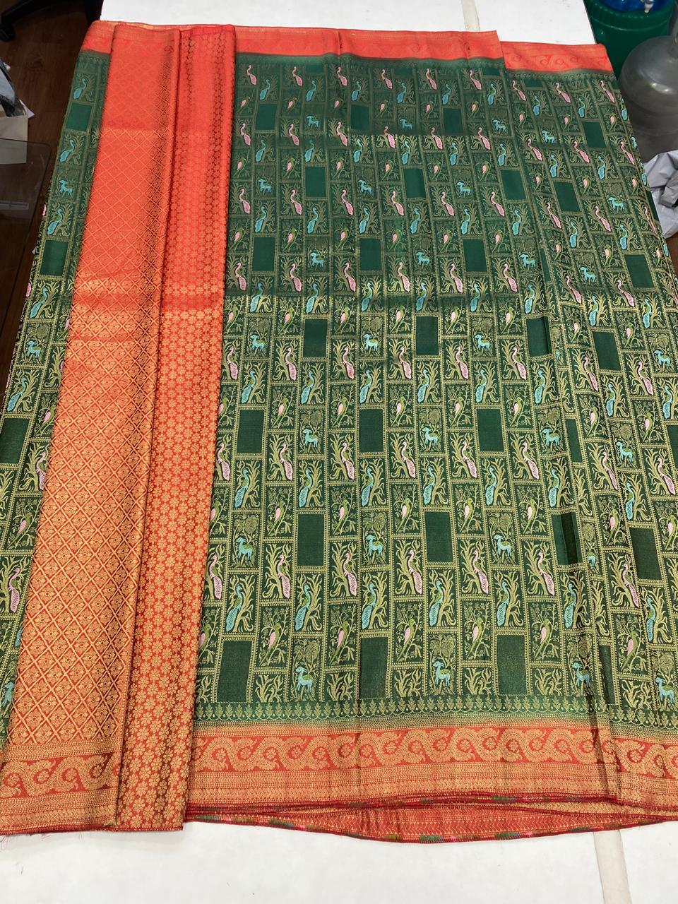 Satin Brocade Saree (2909)