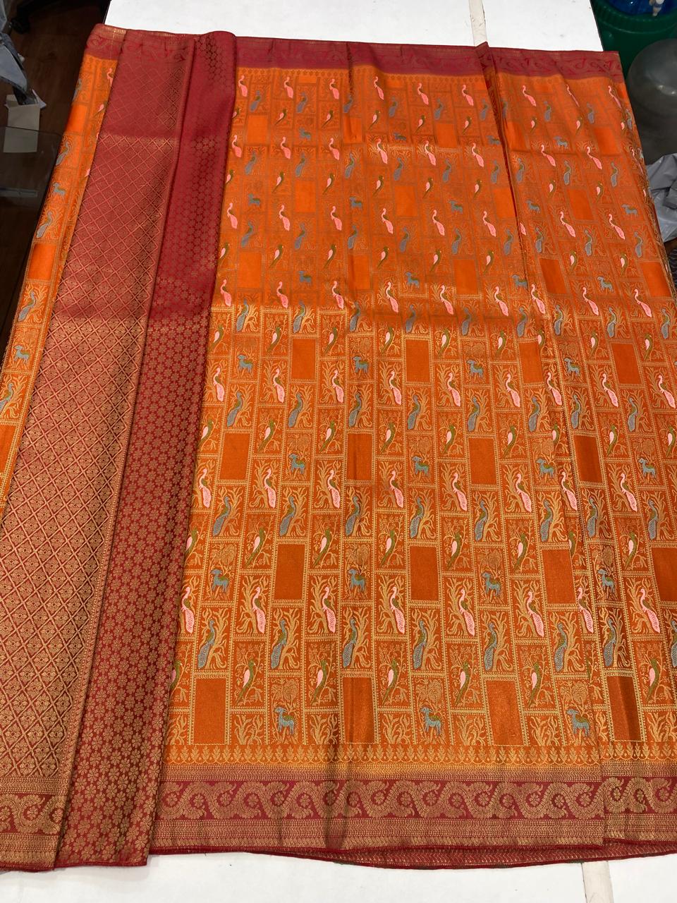 Satin Brocade Saree (2909)