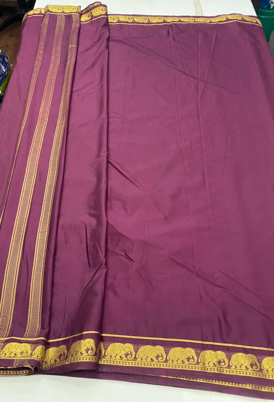 Mysore Crepe Self Saree(2873C)
