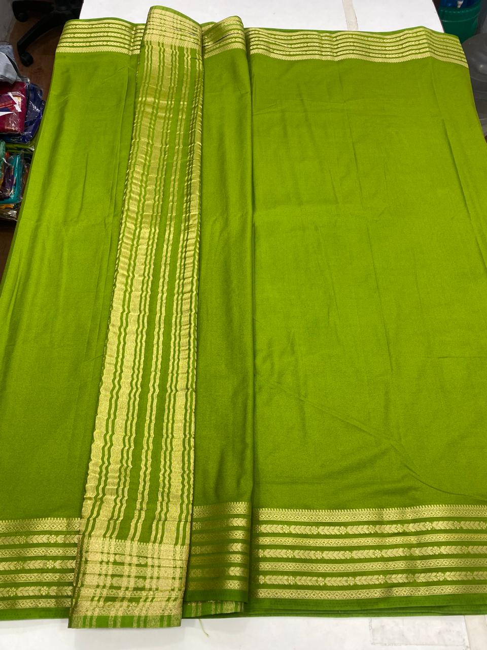 Mysore Crepe Self Saree(2873B)