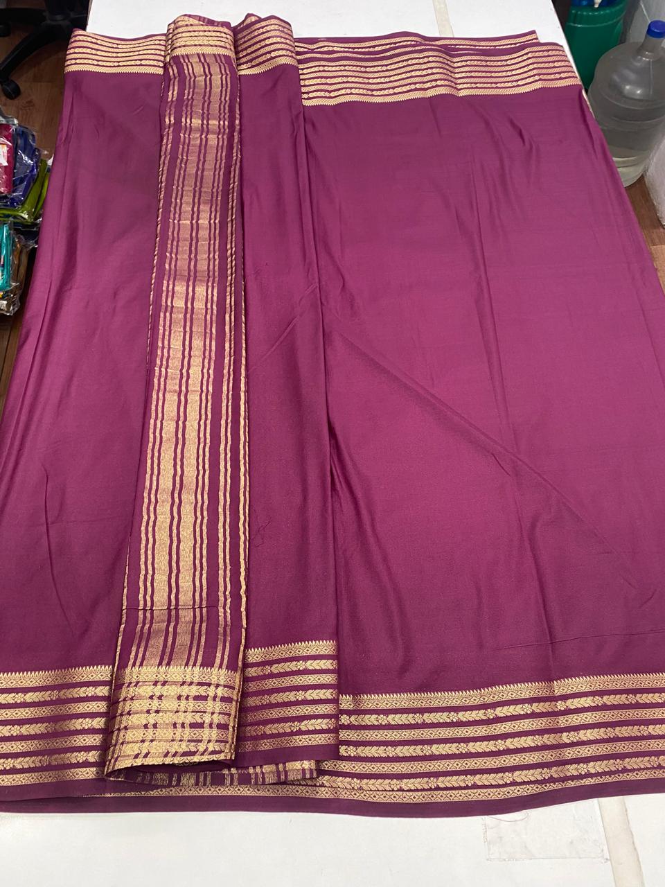 Mysore Crepe Self Saree(2873B)