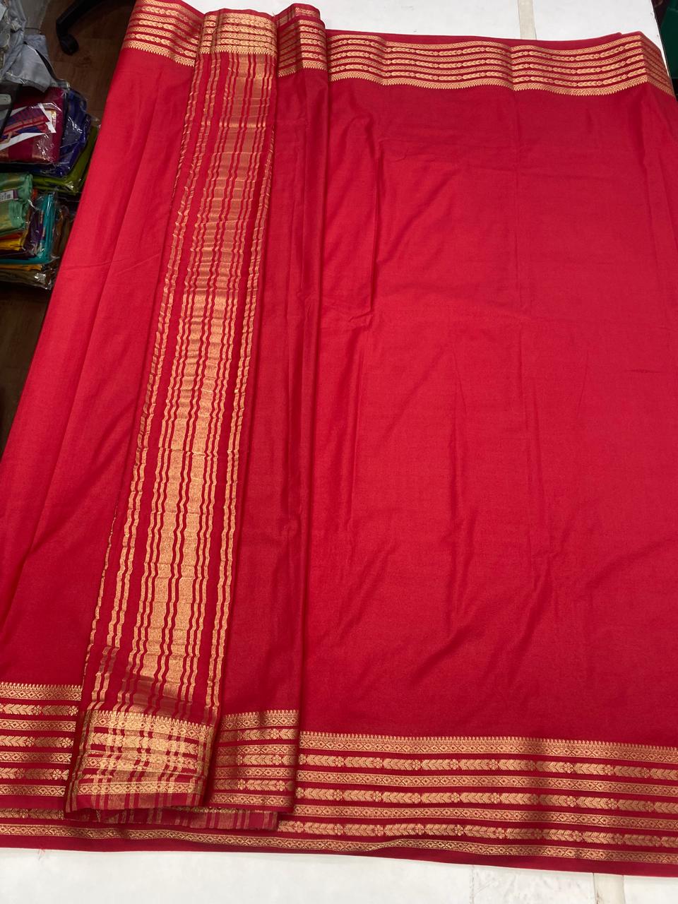 Mysore Crepe Self Saree(2873B)