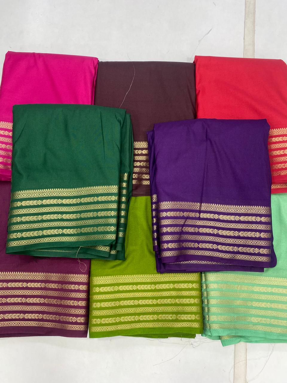 Mysore Crepe Self Saree(2873B)