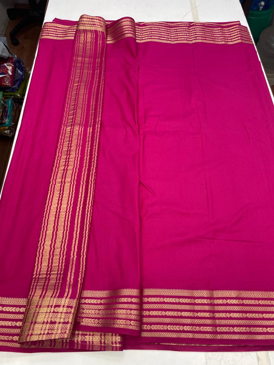Mysore Crepe Self Saree(2873B)