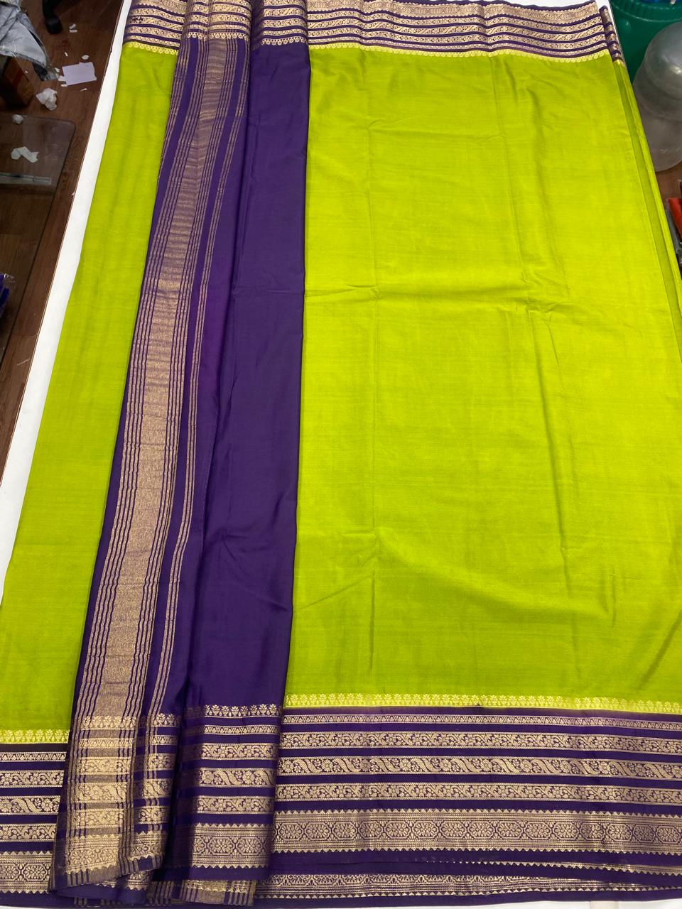 Mysore Crepe Zari Border Saree(2869)
