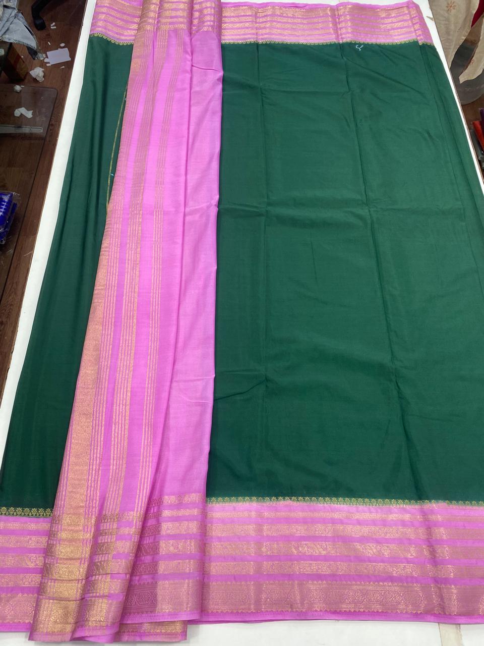 Mysore Crepe Zari Border Saree(2869)