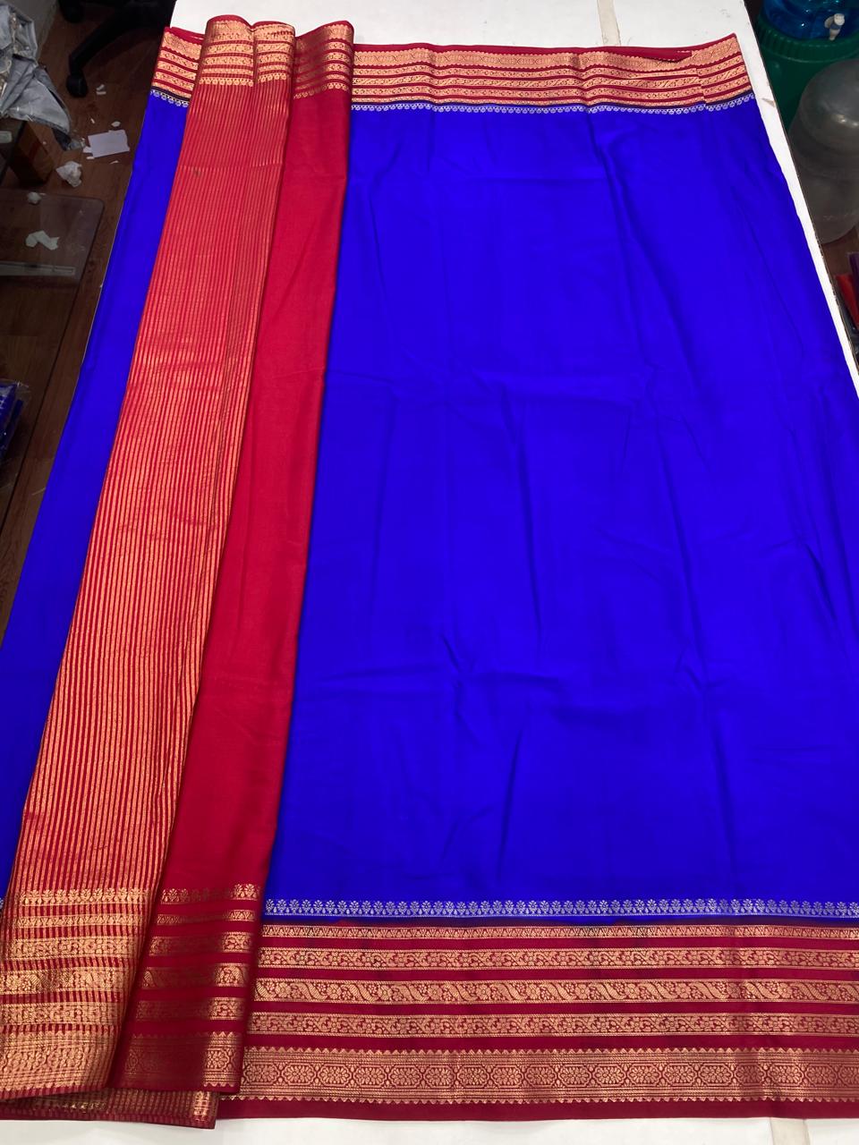 Mysore Crepe Zari Border Saree(2869)