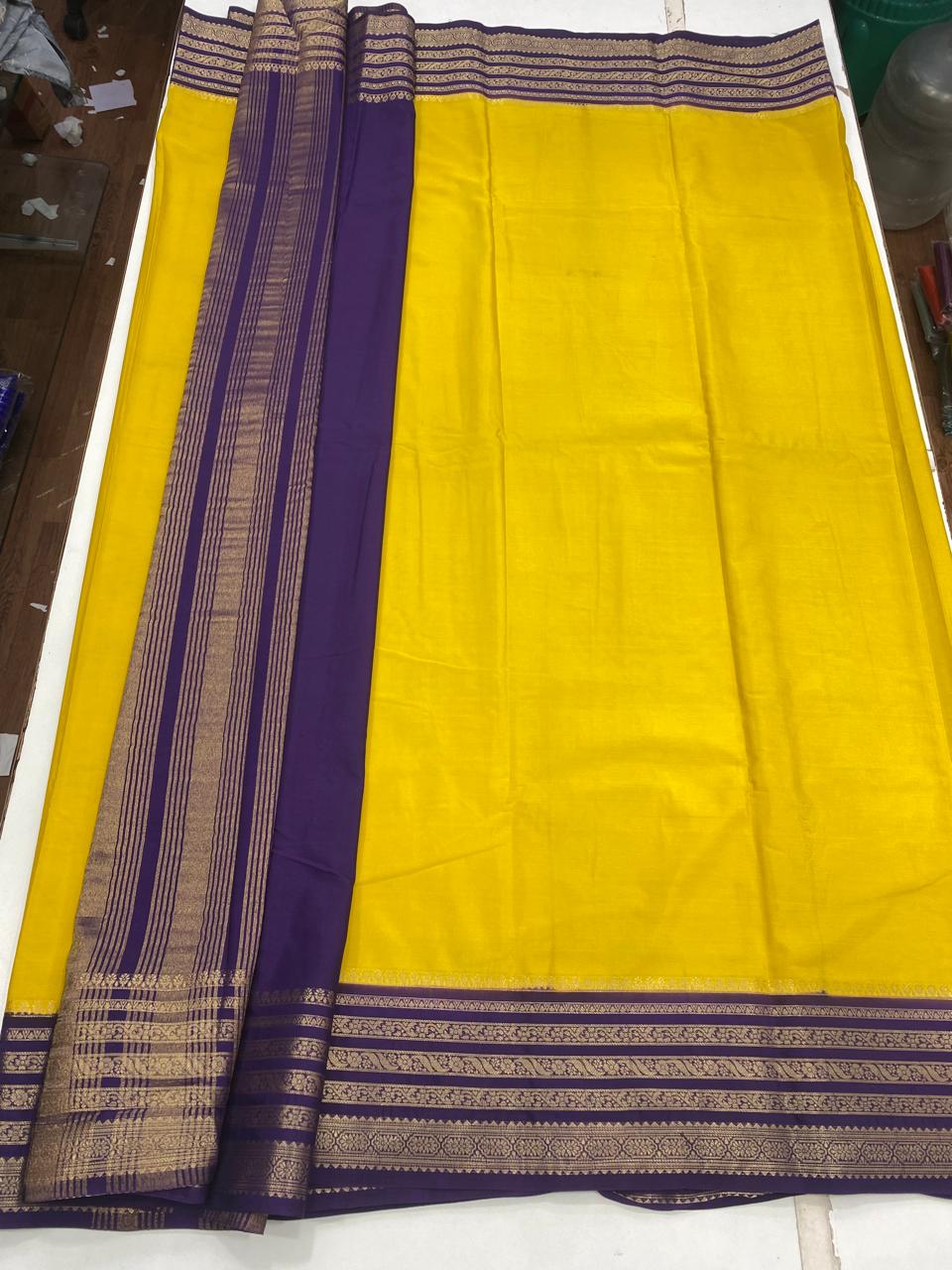 Mysore Crepe Zari Border Saree(2869)