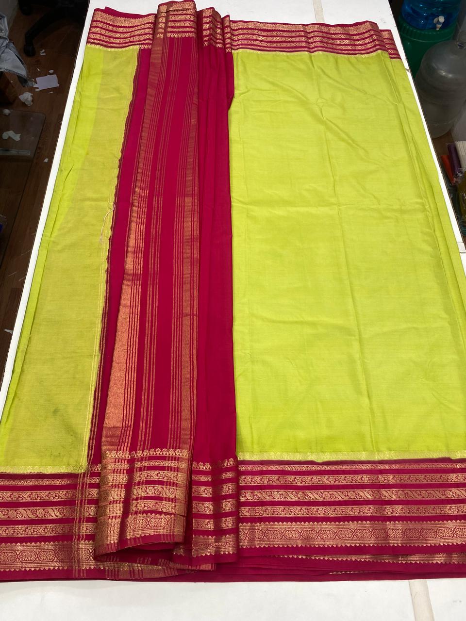 Mysore Crepe Zari Border Saree(2869)