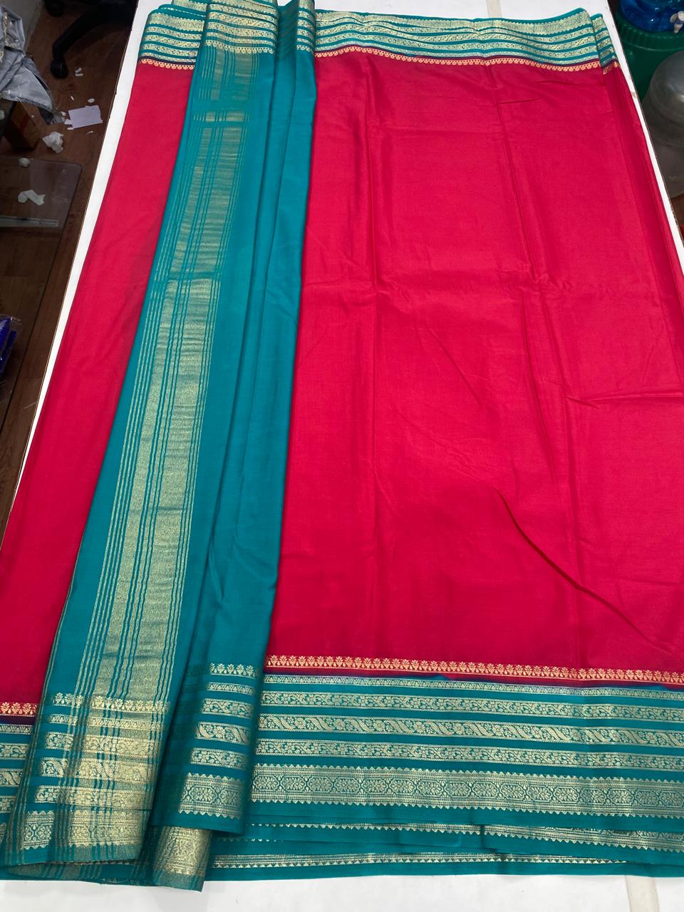 Mysore Crepe Zari Border Saree(2869)