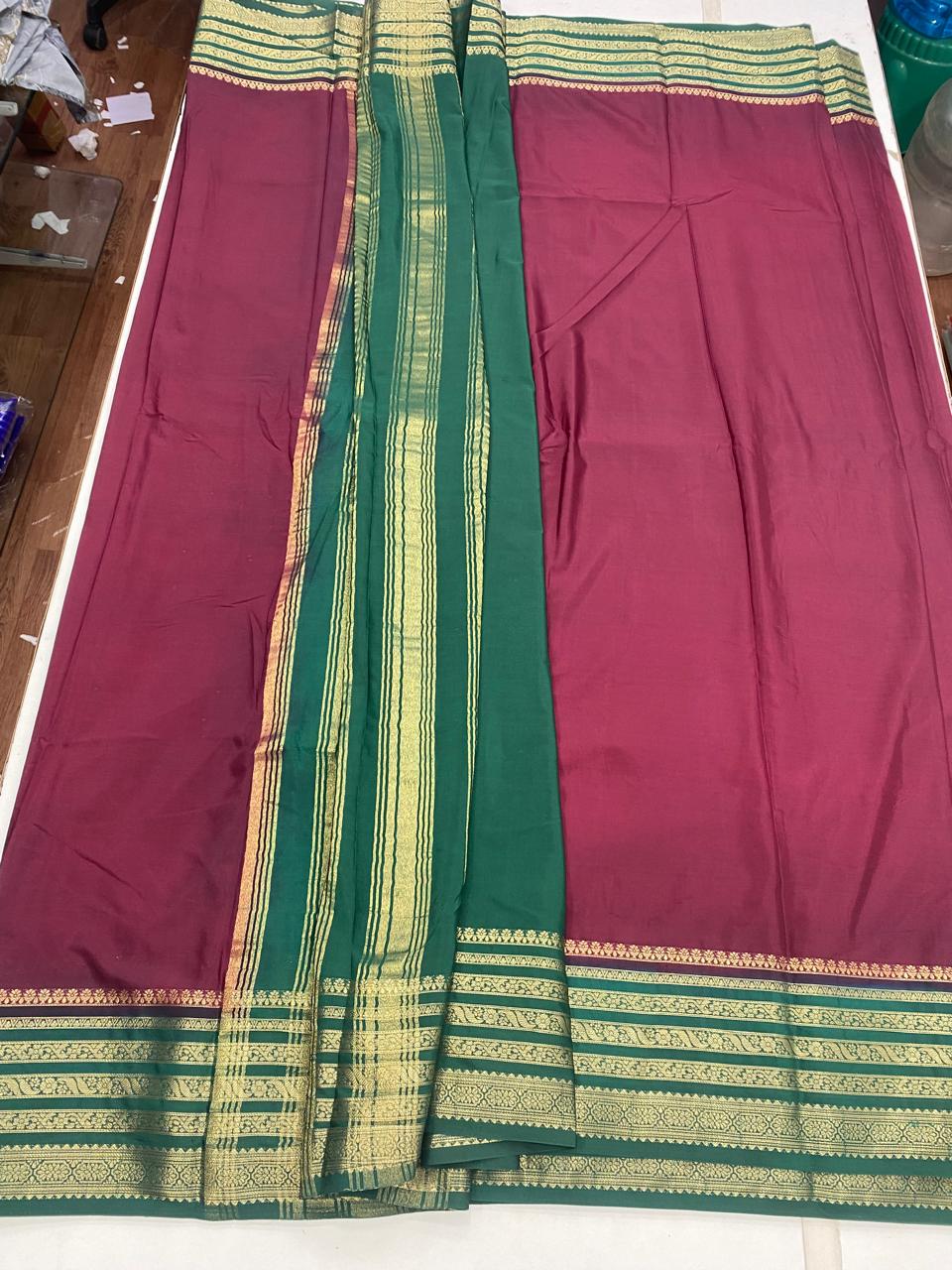 Mysore Crepe Zari Border Saree(2869)