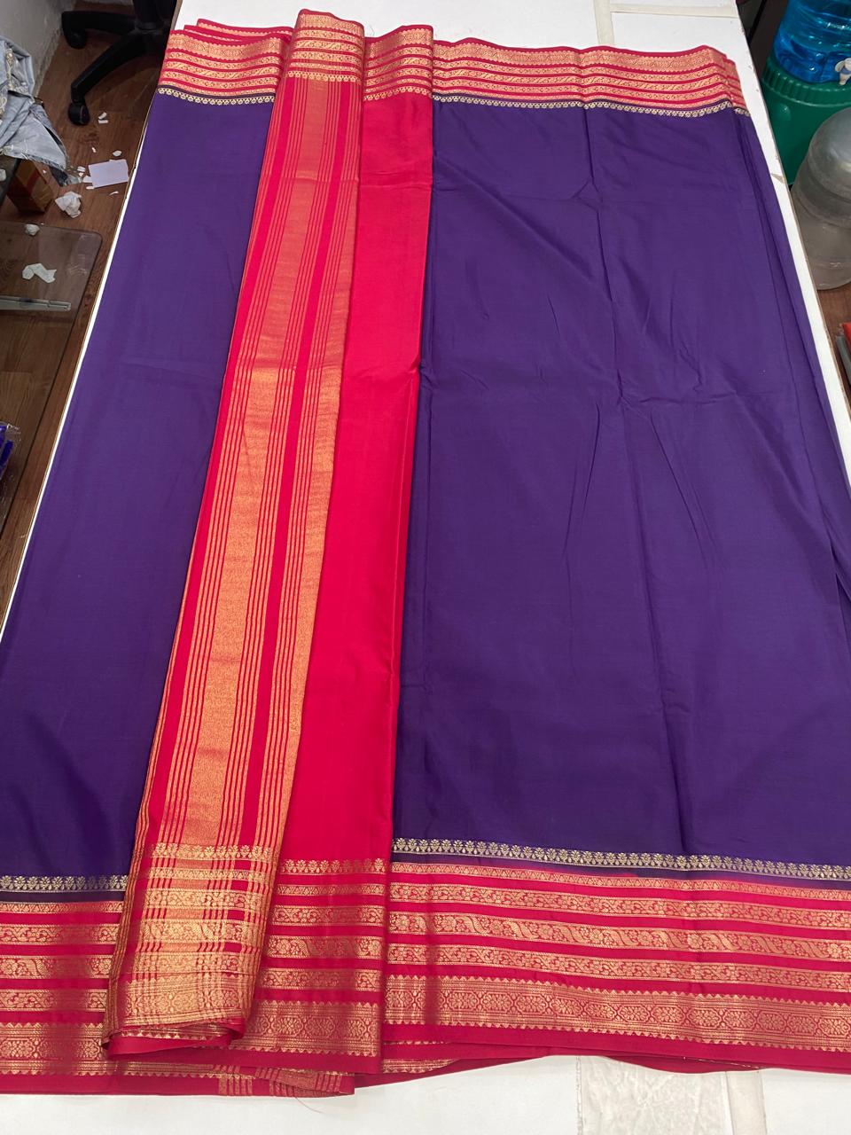 Mysore Crepe Zari Border Saree(2869)